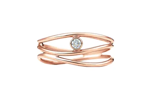 TIFFANY & CO. 18K Rose Gold, Diamond Rings Women's Rose Gold