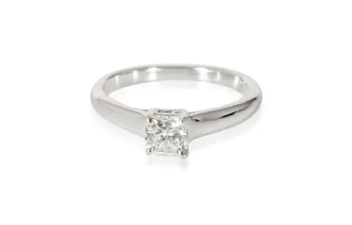 TIFFANY & CO. Platinum Lucida Diamond Ring