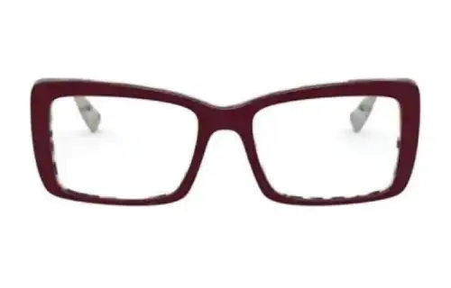 MIU MIU Plastic Rectangular Eyeglass Frames Women's Red
