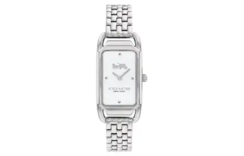 COACH Wrist Watches Quartz Movement Stainless Steel Strap 20mm White Dial Women's Watch 30m Water Resistant