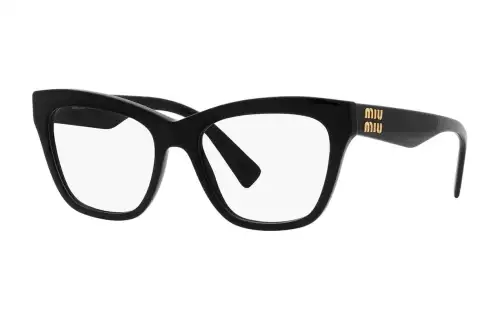 MIU MIU Acetate Cat Eye Eyeglass Frames Unisex Black