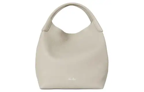 Loro Piana Calfskin Handbag Large Women's Dust Stone Color