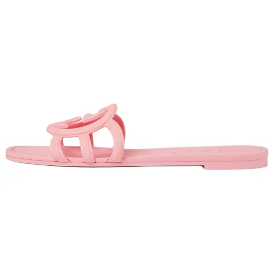 GUCCI Rubber Sole Slide Slippers Women's Pink