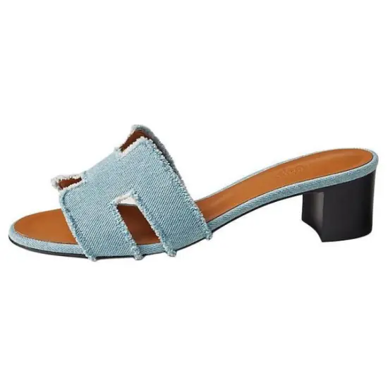 HERMES Oasis Slide Slippers Women's Blue