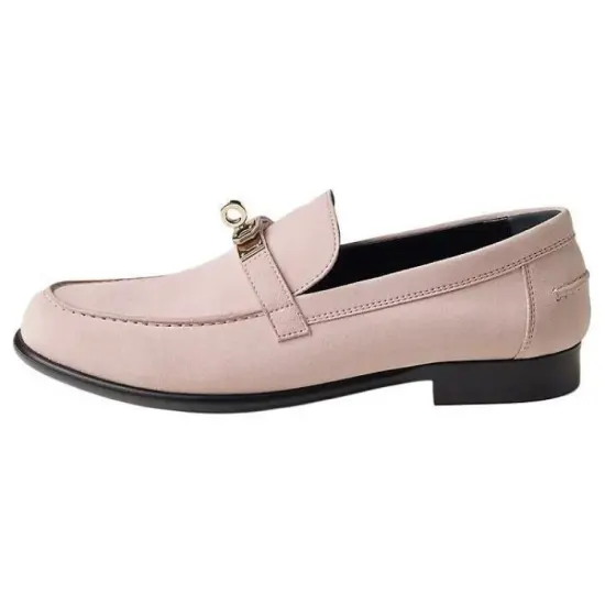 HERMES Destin Loafers Women's Pink