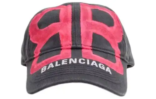 Balenciaga Bb Sprayed Cap Baseball Cap