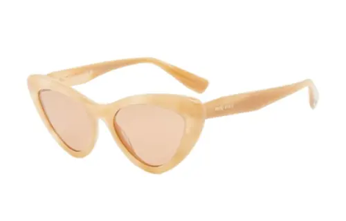 MIU MIU Cat Eye Sunglasses Women's Yellow