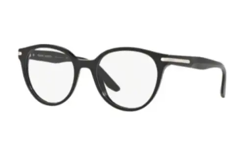 PRADA Acetate Oval Eyeglass Frames Women's Black