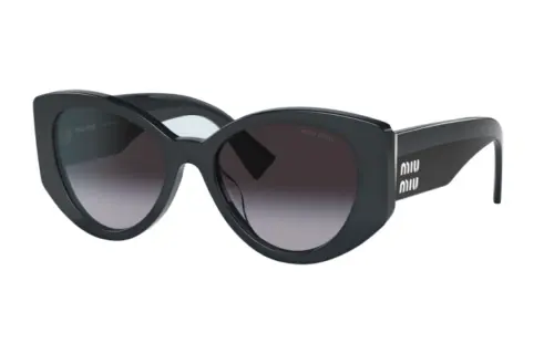 MIU MIU Acetate Irregular Shape Sunglasses Women's Black