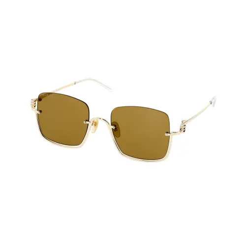 GUCCI Eyewear Square Frame Sunglasses Women's Gold