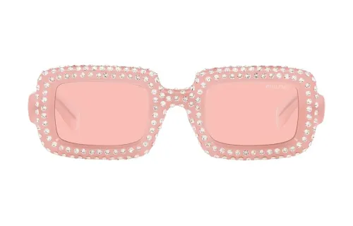 Miu Miu crystal-embellished rectangle-frame sunglasses