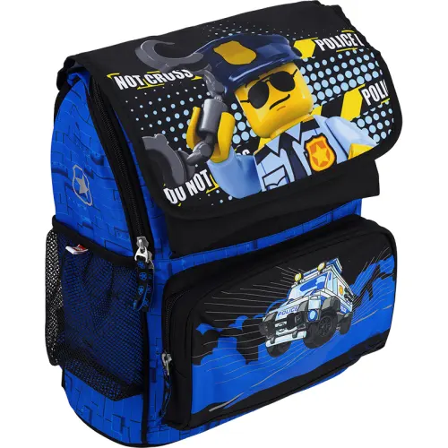 LEGO Polyester Backpack Regular Unisex Blue, Lego City Police Pattern