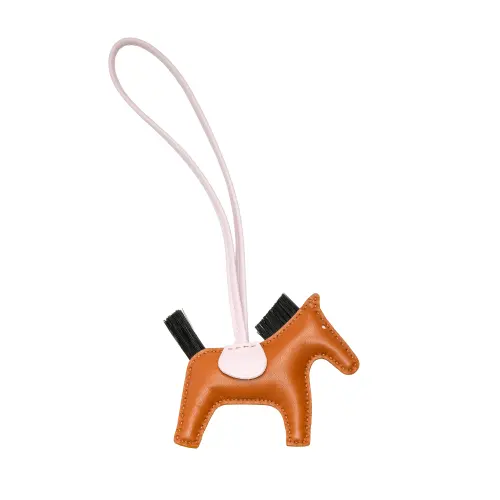 HERMES Animal Pattern Rodeo Charms Unisex Brown
