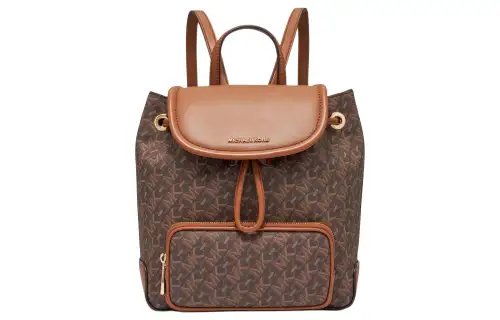 MICHAEL KORS Artificial Leather Backpack Small Women's Dark Brown & Acorn Brown