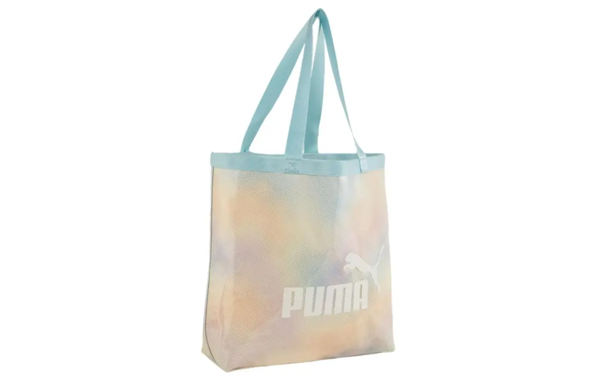 PUMA Polyurethane Tote Bag, Shopping Bag, Handbag Regular Women's Tropical Lake Blue