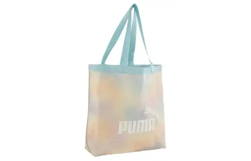 PUMA Polyurethane Tote Bag, Shopping Bag, Handbag Regular Women's Tropical Lake Blue