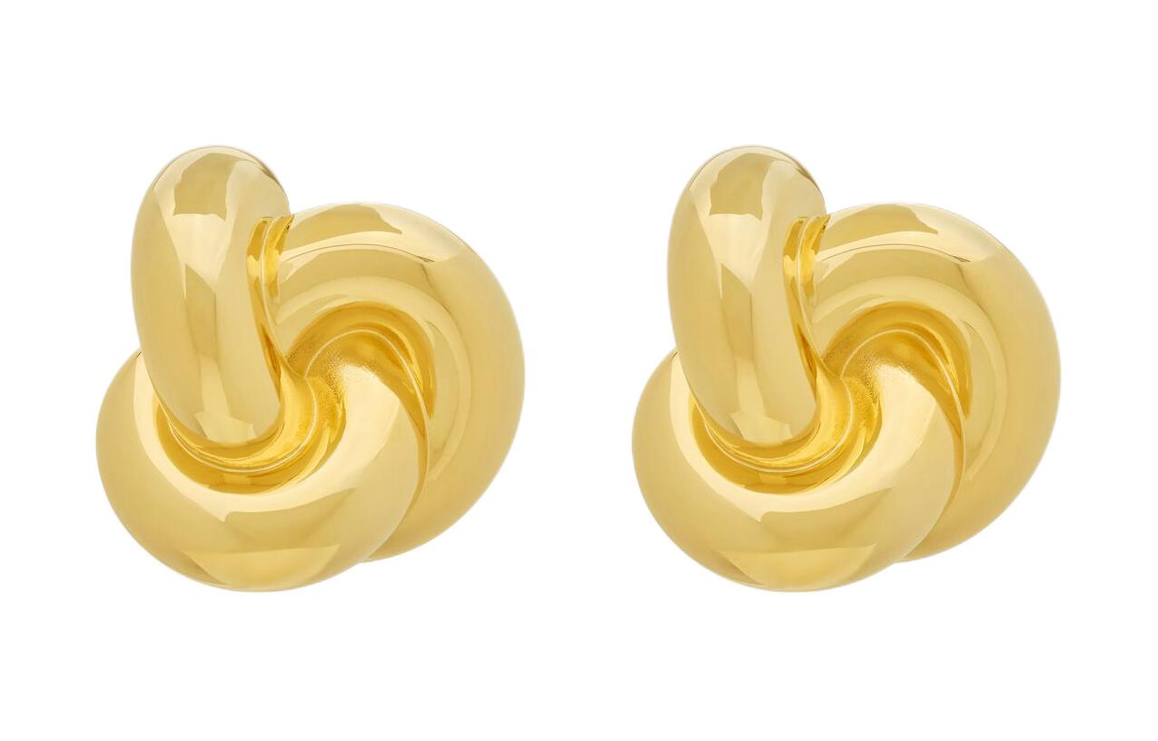 SAINT LAURENT Metal, Brass Earrings Women's Gold