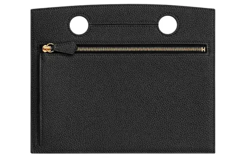 HERMES Backpocket Togo Calfskin Clutch Women's 89 Noir Black