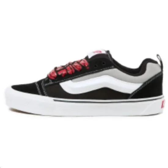 Vans Knu Skool Skateboarding Shoes Unisex Low-top Black/Red