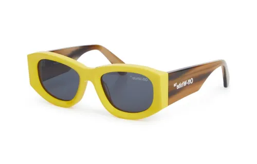OFF WHITE Acetate Cat Eye Sunglasses Unisex Yellow