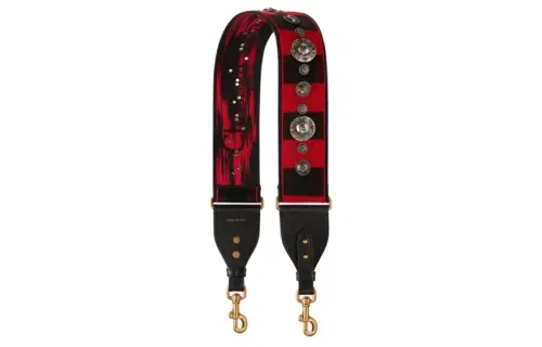 DIOR Embroidery Print Shoulder Straps Women's Red