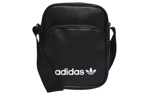 Adidas Originals Trefoil Polyurethane, Artificial Leather Crossbody Bag, Shoulder Bag Unisex Black
