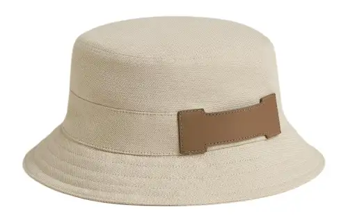 HERMES Linen Bucket Hats Men's Beige