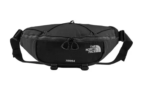 THE NORTH FACE 6L Fanny Pack Outdoor Bag Recycled Nylon Black Unisex