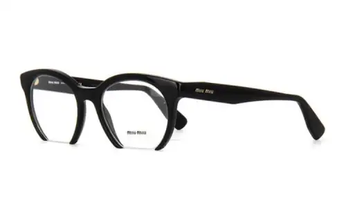 MIU MIU Acetate Irregular Shape Eyeglass Frames Women's Black