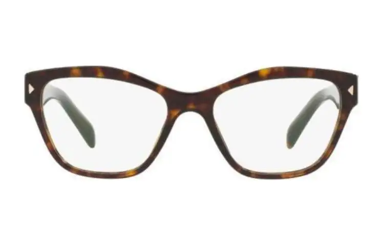 PRADA Plastic Square Eyeglass Frames Women's Tortoiseshell