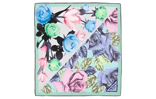 PRADA Silk Scarves Women's Green