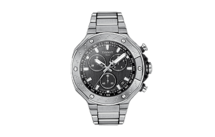 Мужские часы TISSOT TISSOT 100 45mm (черно-серебристые)