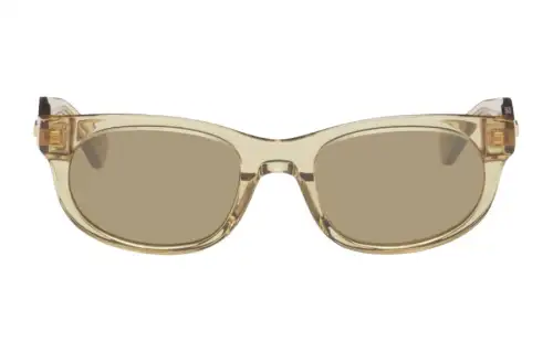 Bottega Veneta Acetate Irregular Shape Sunglasses Men's Brown