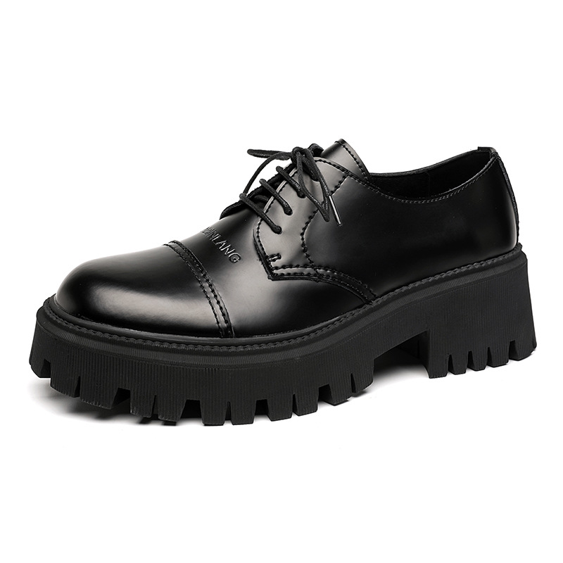 V05 Microfiber leather, fashionable and comfortable, formal leather shoes, men's black