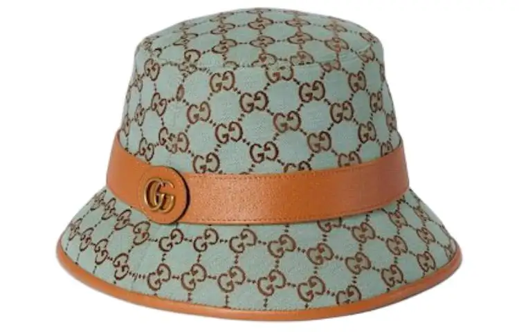 GUCCI Canvas Bucket Hats Women's Blue