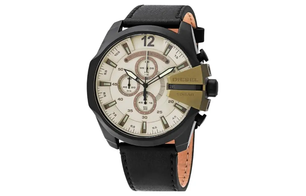 DIESEL Wrist Watches Quartz Movement Leather Strap 51*59mm Green Dial Unisex ['100', 301050]m Waterproof