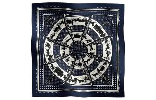 HERMES Scarves Women's Marine Blue