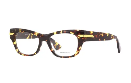 Bottega Veneta Acetate Rectangular Eyeglass Frames Women's Tortoiseshell