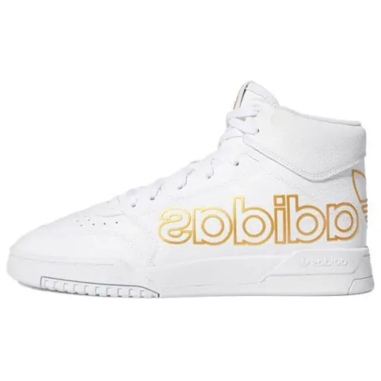 Adidas Originals Drop Step Skateboard Shoes Unisex Mid-top White/Gold