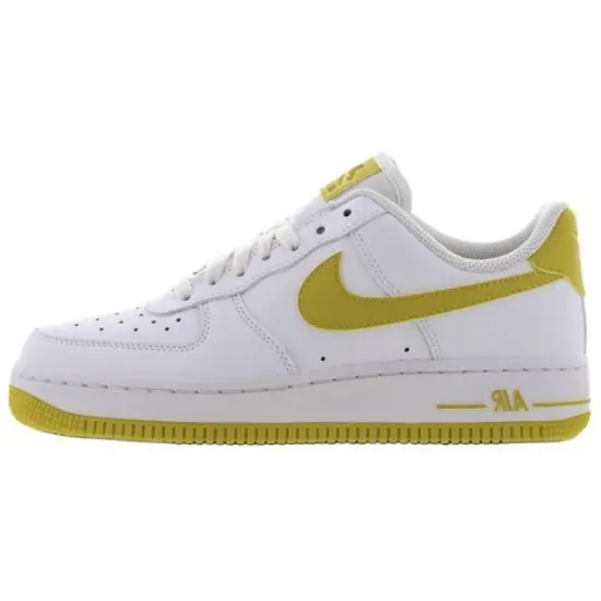 Nike Air Force 1 Low Patent White Bright Citron Women's