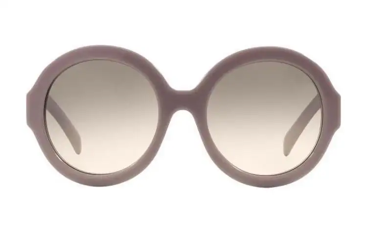 PRADA Plastic Round Sunglasses Women's Purple