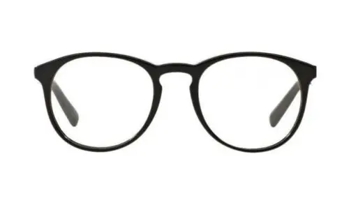 PRADA Plastic Round Eyeglass Frames Women's Black