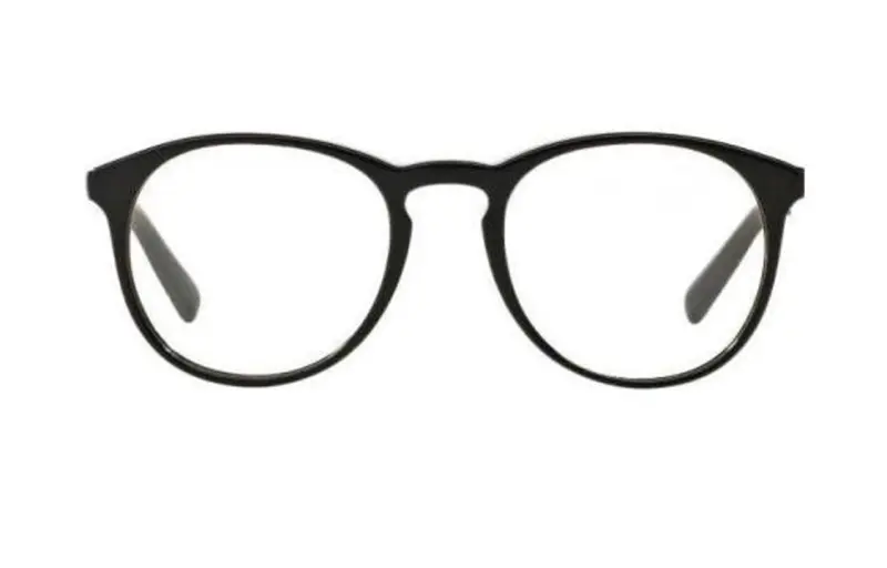 PRADA Plastic Round Eyeglass Frames Women's Black