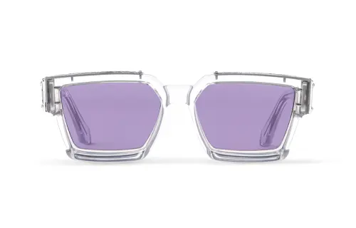 LOUIS VUITTON Acetate Irregular Shape Sunglasses Unisex Transparent