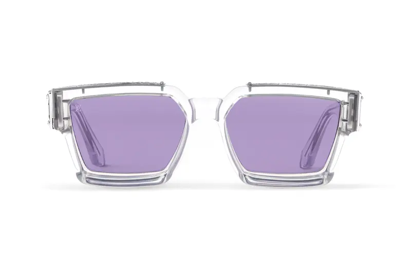 LOUIS VUITTON Acetate Irregular Shape Sunglasses Unisex Transparent