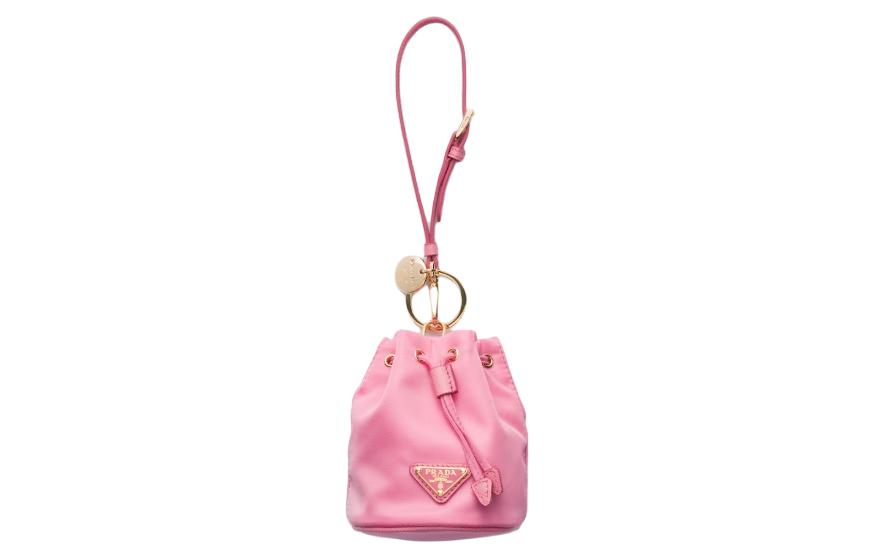 PRADA Prada Re-Edition 1978 Detachable Wrist Strap Fabric Clutch Mini Women's Pink