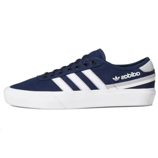 Adidas Originals Delpala Skateboarding Shoes Unisex Low-top White/Royal Blue/Fern Green