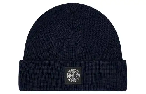 STONE ISLAND Cotton Beanies Men's Blue