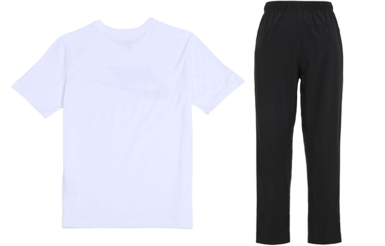 Nike Casual Sportswear Men’s White+Black Crew Neck Moderate