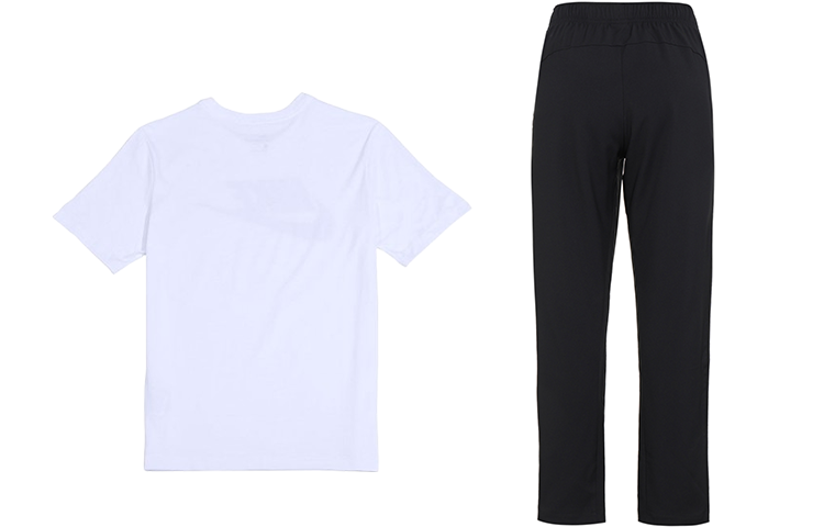 Nike Casual Sportswear Men’s White+Black Crew Neck Moderate